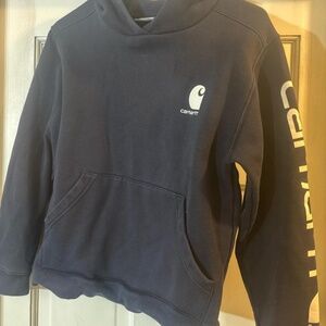 Carhartt navy blue hooded sweatshirt